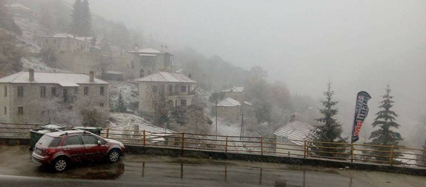 Χιονόπτωση στα ορεινά της Κοζάνης, της Φλώρινας και της Καστοριάς (φωτό, βίντεο)